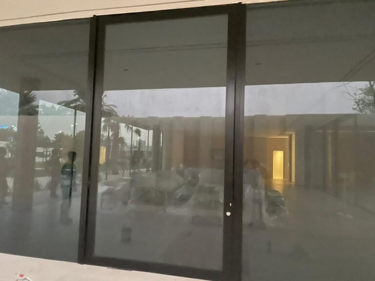 Seamless Indoor-Outdoor Living: Our sliding curtain wall system effortlessly blends style and functionality in this stunning Ajman villa project.
