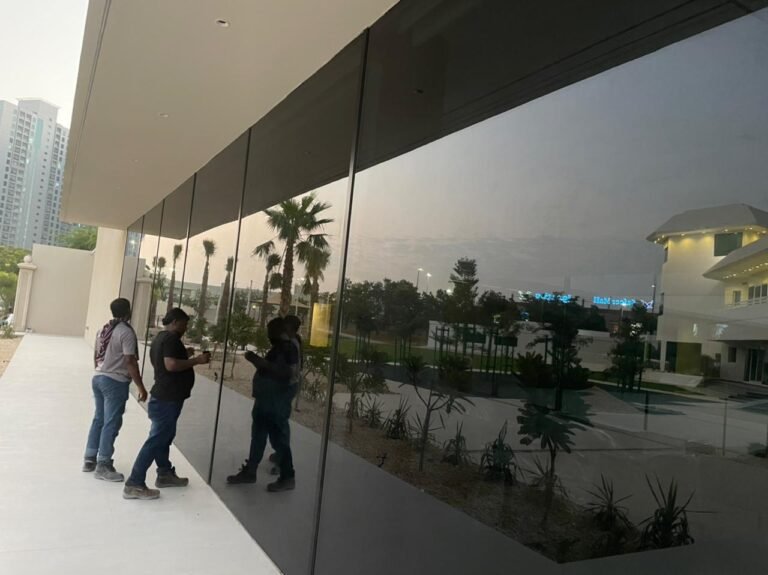 Seamless Indoor-Outdoor Living: Our sliding curtain wall system effortlessly blends style and functionality in this stunning Ajman villa project.